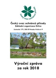 Výroční zpráva ZO ČSOP Orlice 2018